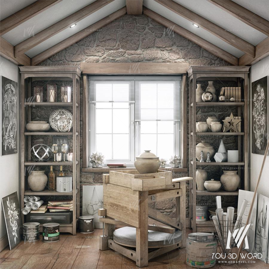 Potter's workshop  Creative studio.
